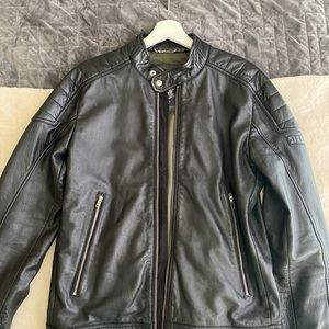 Black Diesel leather jacket. Great leather quality